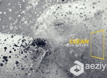 圆形粒子转场过渡动画AE模板 Videohive Clean Media Opener I Slideshow