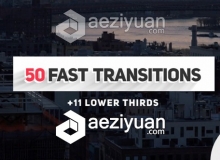 50个快捷的转场效果AE模板 Videohive Fast Transitions