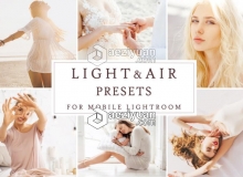 明亮自然光效人像Lightroom预设+手机lr预设 Mobile LIGHT&AIR PRESETS