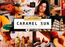 旅拍摄影梦幻暖色调LR预设/手机LR预设Caramel Sun Lightroom Presets