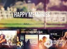 超唯美幸福回忆相册动画AE模板 Videohive Happy Memories