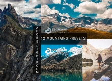 旅拍风光摄影后期LR预设/手机LR预设 12 mountains lightroom presets