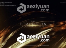 空间维度极光背景文字标题影视预告片头 Videohive Dimension Cinematic Title