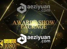 金色粒子公司企业年会活动颁奖典礼片头AE模板 Videohive Awards Show Pack