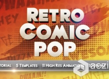 复古流行风格包装动画AE模板 Videohive Retro Comic Pop