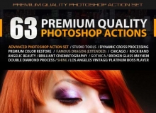 63 Premium Quality Photoshop Actions 63个高质量PS动作