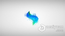 粒子汇聚特效动画标志视频片头 AE模板 AE工程文件 Particle Logo Reveal