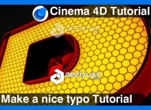 C4D蜘蛛侠纹理文字建模材质渲染视频教程 Spiderman Title Cinema 4D Tutorial