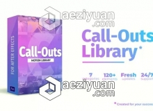 120种呼出线条指针标注介绍动画AE模板 Videohive Call-Outs Library