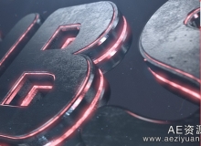 三维D质感文字Logo展示动画AE模板Videohive Dubstep | Element 3D Logo Reveal