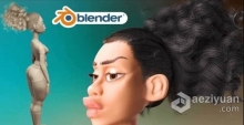 Blender夸张卡通角色建模工作流视频教程 Cartoon Character Modeling in Blender