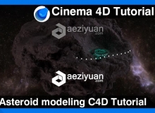 C4D小行星建模建模材质渲染视频教程 Asteroid modeling Cinema 4D Tutorial