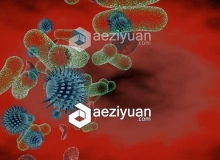 C4D显微镜下观察微生物活动视频教程 Virus y bacterias al microscopio C4D Tutorial