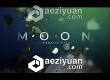 神奇太空地球行星文字标题片头开场AE模板 Videohive Fantastic Moon Movie Titles