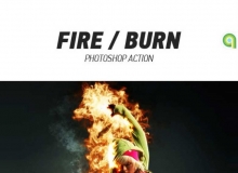 燃烧的火焰 PS动作 Fire / Burn Photoshop Action[附视频教程]