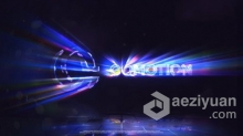 抽象闪烁体积光线揭示大气标志logo片头 AE模板 AE工程文件 Light Rays Logo