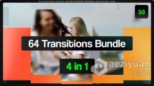 AE模版-64个转场过渡动画AE模版下载 Transitions Bundle 3.0