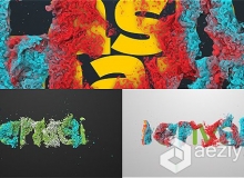 多彩珊瑚质感特效Logo演绎动画AE模板 Videohive Coral Logo