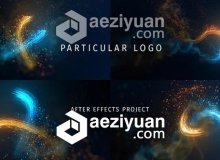 漂亮粒子光束LOGO片头展示AE模板 Videohive Particular Logo