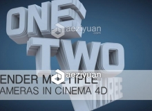 C4D多摄像机动画渲染视频教程 Render Multiple Cameras Cinema 4D Tutorial