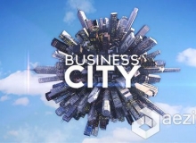 旋转商业城市文字片头展示AE模版Videohive Business City