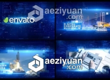 数字科技感图文商务展示开场AE模板 Videohive Digital Promo