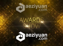 金色华丽粒子年会活动晚会颁奖典礼片头包装AE模板 Videohive Awards