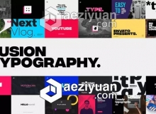 现代时尚文字标题动画AE模板 Videohive Animated Typography