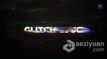 失真动态故障RGB分割标题视频片头AE模板PR模板工程文件 Glitch Logo Mogrt