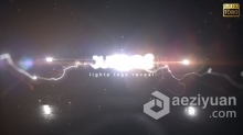 Logo条纹粒子光效耀斑标志动画效果 AE模板 AE工程文件 Lights Logo Reveal