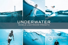 水下摄影后期调色Lightroom预设/手机APP滤镜 5 Underwater Lightroom Presets