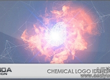 火焰粒子LOGO标志展示AE模板Videohive Chemical Logo Ident