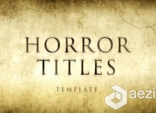 恐怖电影诡异氛围片头动画AE模板 Videohive Horror Movie Titles