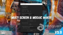 快速生成自动化多屏制作器马赛克照片视频墙工具V5.0-AE模板AE工程文件 Mosaic & Multiscreen Maker Auto