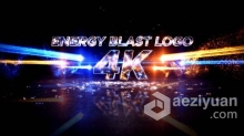 4K闪耀光效粒子特效光面LOGO视频片头效果制作 AE模板 AE工程文件 Energy Blast Logo Reveal