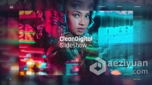 高科技IT技术数字幻灯片公司介绍企业宣传片视频 AE模板 AE工程文件 Clean Digital Slideshow