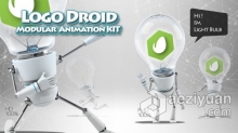 AE模板 3D灯泡机器人物介绍动画视频Logo Droid Modular Animation Kit AE工程 AE文件