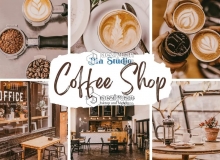 经典深褐色咖啡店INS美食摄影LR预设/手机预设 Coffee Shop Lightroom Presets