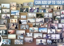 现代时尚的影像图片墙AE模板Videohive 3D Photos Slideshow