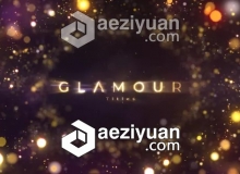 金色闪耀粒子背景文字标题片头AE模板 Videohive Glamour Titles