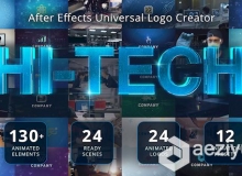 终极高科技Logo制作器AE模板 Videohive Ultimate Hi-Tech Logo Generator