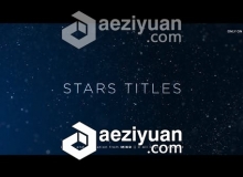 大气唯美漂亮粒子漂浮背景文字标题展示片头AE模板 Videohive Stars Titles