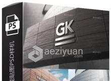 28逼真3D LOGO标志PSD模型合集 3D Logo Wall Bundle Mock-Up