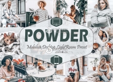 时尚旅拍人像灰色调LR预设+手机LR预设 Powder Gray Lightroom Presets