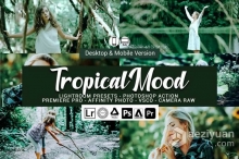 旅拍热带情绪人像LR预设/手机APP滤镜/LUTs预设Tropical Mood Presets