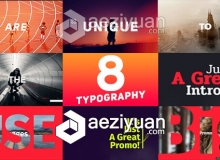 干净大气的视频展示效果AE模板 Videohive Typography Promo