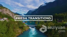 AE模板-Fresh Transitions 图形动画遮罩视频转场效果AE模板下载