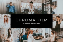 彩色怀旧电影胶片Lightroom预设APP滤镜及LUT预设 Chroma Film LR Presets & LUTs