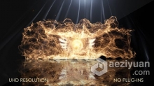 AE模板-大气豪华时尚婚礼片头介绍梦幻般流动粒子标志动画 Luxury Particle Logo