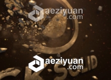 碎石汇聚LOGO标志片头AE模板 Videohive Rock Solid 4305934